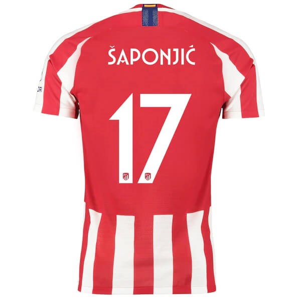 Tailandia Camiseta Atlético de Madrid NO.17 Saponjic 2019 2020 Rojo